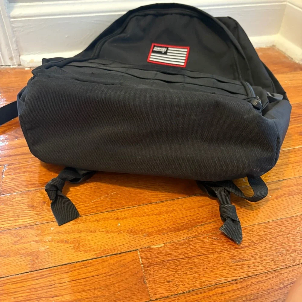 Redcon1 Mens Large Backpack Black Tactical Molle Gym Bag Flag Patch